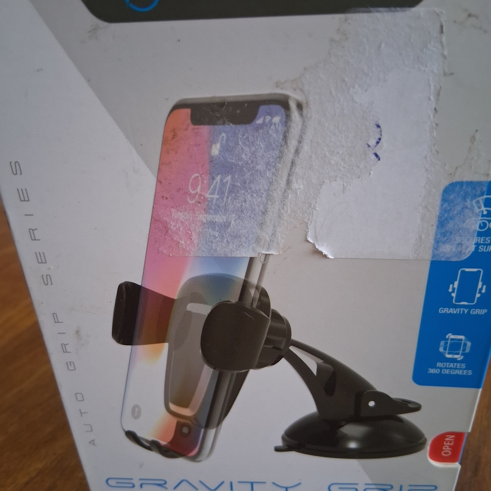 Black Gravity Grip Car Phone Holder